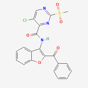 5-chloro-2-(methylsulfonyl)-N-[2-(phenylcarbonyl)-1-benzofuran-3-yl]pyrimidine-4-carboxamide