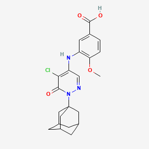 3-{[1-(Adamantan-1-YL)-5-chloro-6-oxo-1,6-dihydropyridazin-4-YL]amino}-4-methoxybenzoic acid