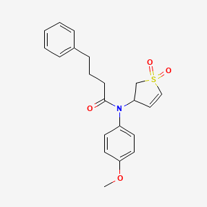 N-(1,1-dioxido-2,3-dihydrothiophen-3-yl)-N-(4-methoxyphenyl)-4-phenylbutanamide