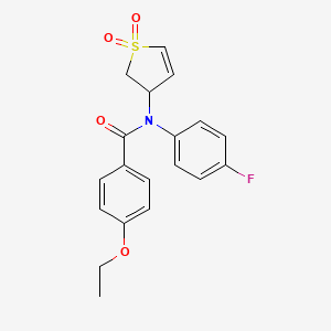 molecular formula C19H18FNO4S B11413346 N-(1,1-dioxido-2,3-dihydrothiophen-3-yl)-4-ethoxy-N-(4-fluorophenyl)benzamide 