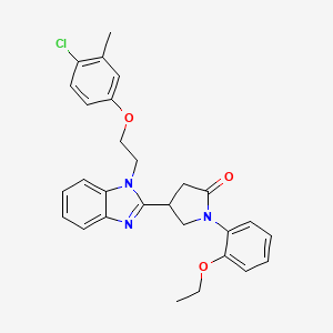 4-{1-[2-(4-chloro-3-methylphenoxy)ethyl]-1H-benzimidazol-2-yl}-1-(2-ethoxyphenyl)pyrrolidin-2-one