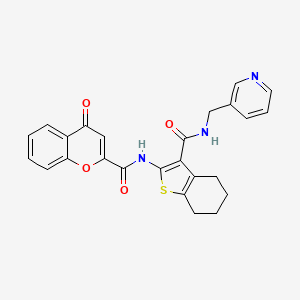 4-oxo-N-{3-[(pyridin-3-ylmethyl)carbamoyl]-4,5,6,7-tetrahydro-1-benzothiophen-2-yl}-4H-chromene-2-carboxamide