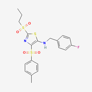 N-(4-fluorobenzyl)-2-(propylsulfonyl)-4-tosylthiazol-5-amine