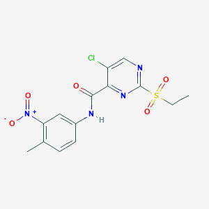 5-chloro-2-(ethylsulfonyl)-N-(4-methyl-3-nitrophenyl)pyrimidine-4-carboxamide