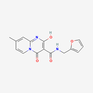 molecular formula C15H13N3O4 B11413438 N-(furan-2-ylmethyl)-4-hydroxy-8-methyl-2-oxo-2H-pyrido[1,2-a]pyrimidine-3-carboxamide 