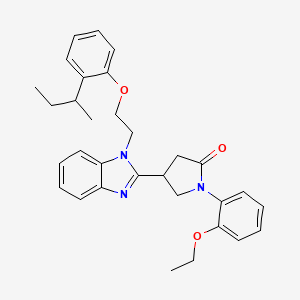 4-(1-{2-[2-(butan-2-yl)phenoxy]ethyl}-1H-benzimidazol-2-yl)-1-(2-ethoxyphenyl)pyrrolidin-2-one