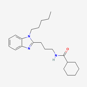 N-[3-(1-pentyl-1H-benzimidazol-2-yl)propyl]cyclohexanecarboxamide