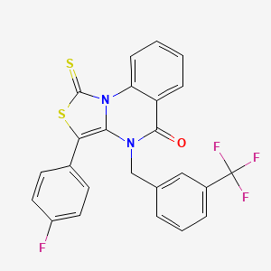 3-(4-fluorophenyl)-1-thioxo-4-[3-(trifluoromethyl)benzyl][1,3]thiazolo[3,4-a]quinazolin-5(4H)-one