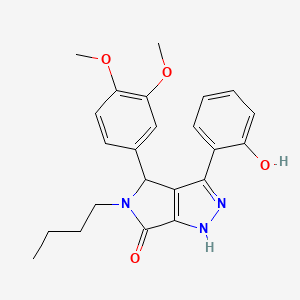 5-butyl-4-(3,4-dimethoxyphenyl)-3-(2-hydroxyphenyl)-4,5-dihydropyrrolo[3,4-c]pyrazol-6(2H)-one