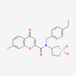 N-(1,1-dioxidotetrahydrothiophen-3-yl)-N-(4-ethylbenzyl)-7-methyl-4-oxo-4H-chromene-2-carboxamide