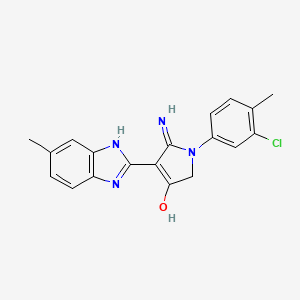 5-Amino-1-(3-chloro-4-methylphenyl)-4-(6-methyl-1H-1,3-benzodiazol-2-YL)-2,3-dihydro-1H-pyrrol-3-one