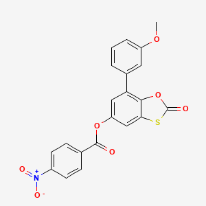 7-(3-Methoxyphenyl)-2-oxo-1,3-benzoxathiol-5-yl 4-nitrobenzoate