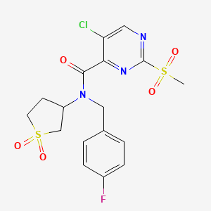 5-chloro-N-(1,1-dioxidotetrahydrothiophen-3-yl)-N-(4-fluorobenzyl)-2-(methylsulfonyl)pyrimidine-4-carboxamide