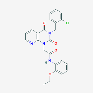 molecular formula C24H21ClN4O4 B11413539 2-[3-(2-chlorobenzyl)-2,4-dioxo-3,4-dihydropyrido[2,3-d]pyrimidin-1(2H)-yl]-N-(2-ethoxyphenyl)acetamide 