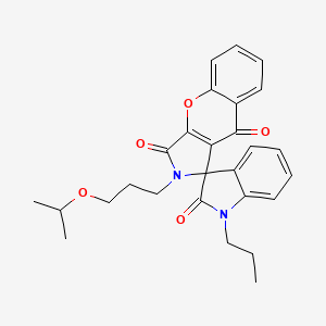 2-[3-(propan-2-yloxy)propyl]-1'-propyl-2H-spiro[chromeno[2,3-c]pyrrole-1,3'-indole]-2',3,9(1'H)-trione