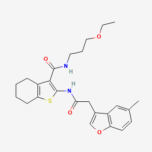 N-(3-ethoxypropyl)-2-{[(5-methyl-1-benzofuran-3-yl)acetyl]amino}-4,5,6,7-tetrahydro-1-benzothiophene-3-carboxamide