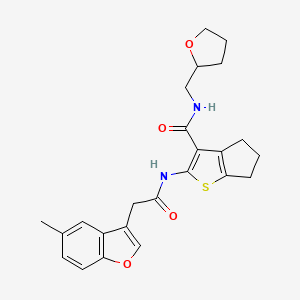 2-{[(5-methyl-1-benzofuran-3-yl)acetyl]amino}-N-(tetrahydrofuran-2-ylmethyl)-5,6-dihydro-4H-cyclopenta[b]thiophene-3-carboxamide