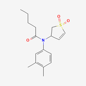 N-(3,4-dimethylphenyl)-N-(1,1-dioxido-2,3-dihydrothien-3-yl)pentanamide