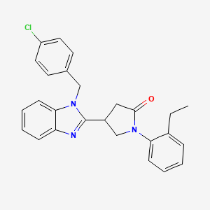 4-[1-(4-chlorobenzyl)-1H-benzimidazol-2-yl]-1-(2-ethylphenyl)pyrrolidin-2-one