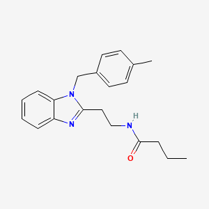 N-{2-[1-(4-methylbenzyl)-1H-benzimidazol-2-yl]ethyl}butanamide