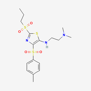 N,N-dimethyl-N'-{4-[(4-methylphenyl)sulfonyl]-2-(propylsulfonyl)-1,3-thiazol-5-yl}ethane-1,2-diamine