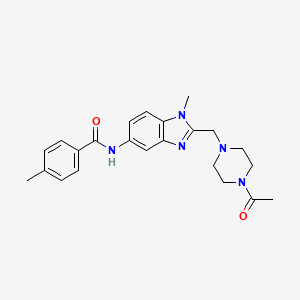 N-{2-[(4-acetylpiperazin-1-yl)methyl]-1-methyl-1H-benzimidazol-5-yl}-4-methylbenzamide