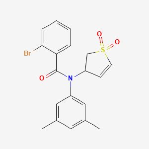 molecular formula C19H18BrNO3S B11413662 2-Bromo-N-(3,5-dimethylphenyl)-N-(1,1-dioxido-2,3-dihydro-3-thiophenyl)benzamide 