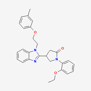 1-(2-ethoxyphenyl)-4-{1-[2-(3-methylphenoxy)ethyl]-1H-benzimidazol-2-yl}pyrrolidin-2-one