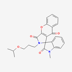 1'-methyl-2-[3-(propan-2-yloxy)propyl]-2H-spiro[chromeno[2,3-c]pyrrole-1,3'-indole]-2',3,9(1'H)-trione