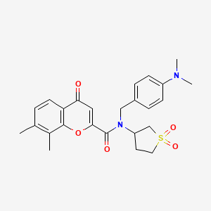 N-[4-(dimethylamino)benzyl]-N-(1,1-dioxidotetrahydrothiophen-3-yl)-7,8-dimethyl-4-oxo-4H-chromene-2-carboxamide