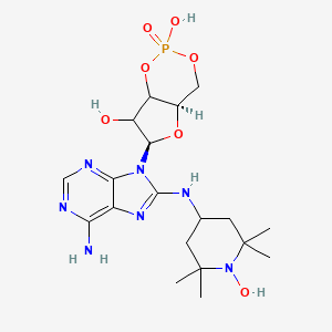 molecular formula C₁₉H₂₉N₇O₇P B1141373 8-TEMPO-氨基腺苷环状 3',5'-单磷酸 CAS No. 54606-91-6