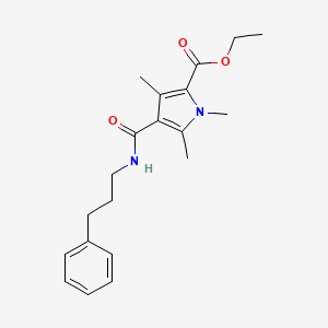 Ethyl 1,3,5-trimethyl-4-[(3-phenylpropyl)carbamoyl]-1H-pyrrole-2-carboxylate