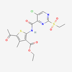 Ethyl 5-acetyl-2-({[5-chloro-2-(ethylsulfonyl)pyrimidin-4-yl]carbonyl}amino)-4-methylthiophene-3-carboxylate