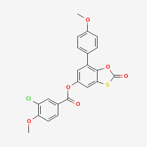 7-(4-Methoxyphenyl)-2-oxo-1,3-benzoxathiol-5-yl 3-chloro-4-methoxybenzoate