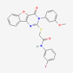 N-(3-fluorophenyl)-2-{[3-(3-methoxyphenyl)-4-oxo-3,4-dihydro[1]benzofuro[3,2-d]pyrimidin-2-yl]sulfanyl}acetamide