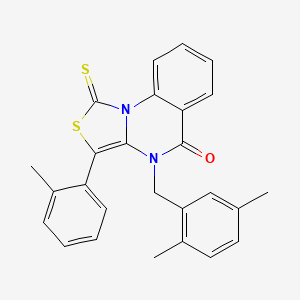 4-(2,5-dimethylbenzyl)-1-thioxo-3-(o-tolyl)-1H-thiazolo[3,4-a]quinazolin-5(4H)-one