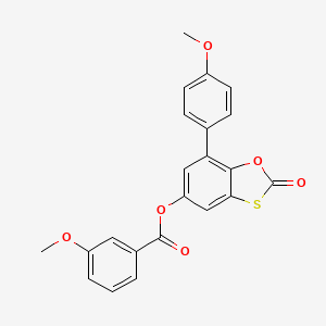 7-(4-Methoxyphenyl)-2-oxo-1,3-benzoxathiol-5-yl 3-methoxybenzoate