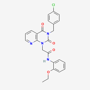 molecular formula C24H21ClN4O4 B11413827 2-{3-[(4-chlorophenyl)methyl]-2,4-dioxo-1H,2H,3H,4H-pyrido[2,3-d]pyrimidin-1-yl}-N-(2-ethoxyphenyl)acetamide 