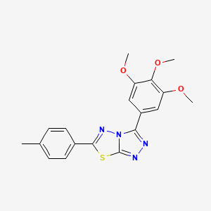 6-(4-Methylphenyl)-3-(3,4,5-trimethoxyphenyl)-[1,2,4]triazolo[3,4-b][1,3,4]thiadiazole