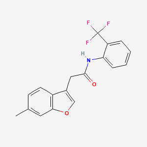 2-(6-methyl-1-benzofuran-3-yl)-N-[2-(trifluoromethyl)phenyl]acetamide