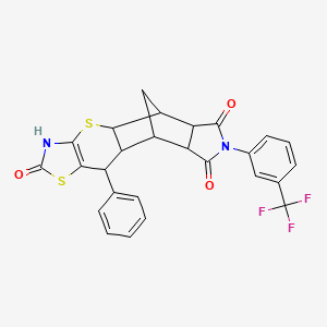 molecular formula C26H19F3N2O3S2 B11413855 C26H19F3N2O3S2 