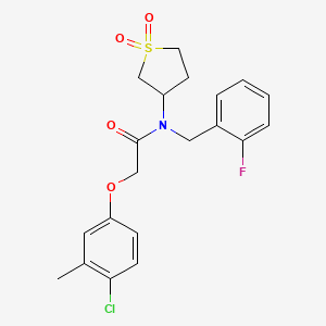 2-(4-chloro-3-methylphenoxy)-N-(1,1-dioxidotetrahydrothiophen-3-yl)-N-(2-fluorobenzyl)acetamide