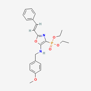 [4-diethoxyphosphoryl-2-[(E)-styryl]oxazol-5-yl]-p-anisyl-amine