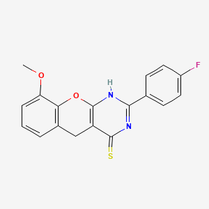 2-(4-Fluorophenyl)-9-methoxy-3H,4H,5H-chromeno[2,3-D]pyrimidine-4-thione