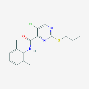 5-chloro-N-(2,6-dimethylphenyl)-2-(propylsulfanyl)pyrimidine-4-carboxamide