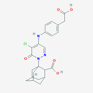 1-(4-{[4-(Carboxymethyl)phenyl]amino}-5-chloro-6-oxo-1,6-dihydropyridazin-1-YL)adamantane-2-carboxylic acid