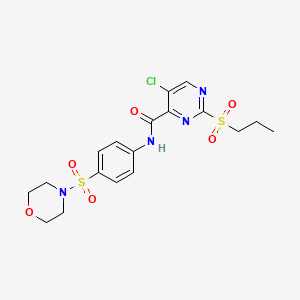 5-chloro-N-[4-(morpholin-4-ylsulfonyl)phenyl]-2-(propylsulfonyl)pyrimidine-4-carboxamide