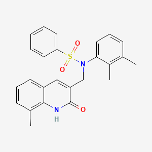 N-(2,3-dimethylphenyl)-N-[(2-hydroxy-8-methylquinolin-3-yl)methyl]benzenesulfonamide