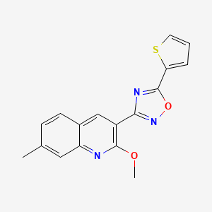 2-Methoxy-7-methyl-3-[5-(thiophen-2-yl)-1,2,4-oxadiazol-3-yl]quinoline