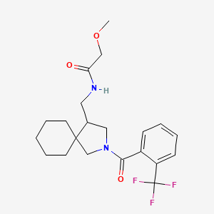 2-Methoxy-N-((2-(2-(trifluoromethyl)benzoyl)-2-azaspiro[4.5]decan-4-yl)methyl)acetamide